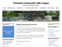 Tablet Screenshot of cherokeelittleleague.wordpress.com