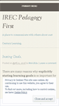 Mobile Screenshot of irecpedagogyfirst.wordpress.com