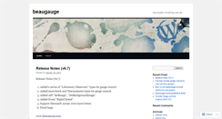 Desktop Screenshot of beaugauge.wordpress.com