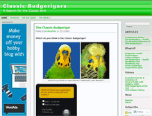 Tablet Screenshot of budgerigars.wordpress.com