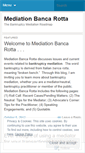 Mobile Screenshot of mediationbancarotta.wordpress.com