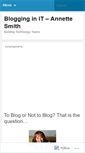 Mobile Screenshot of annettesmithitc.wordpress.com