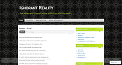 Desktop Screenshot of ignorantreality.wordpress.com