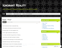 Tablet Screenshot of ignorantreality.wordpress.com