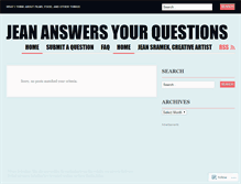 Tablet Screenshot of jeananswersyourquestions.wordpress.com