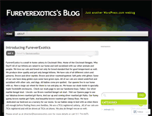 Tablet Screenshot of fureverexotics.wordpress.com