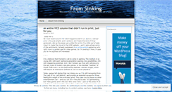 Desktop Screenshot of fromsinking.wordpress.com