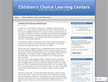 Tablet Screenshot of cclcchildcare.wordpress.com