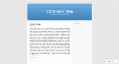 Desktop Screenshot of ctrlstress.wordpress.com