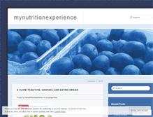 Tablet Screenshot of mynutritionexperience.wordpress.com