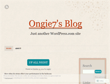 Tablet Screenshot of ongie7.wordpress.com