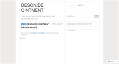 Desktop Screenshot of desonideointment.wordpress.com