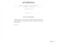 Tablet Screenshot of afteryoga.wordpress.com