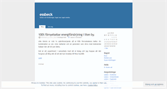 Desktop Screenshot of essbeck.wordpress.com