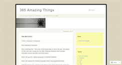 Desktop Screenshot of 365amazingthings.wordpress.com