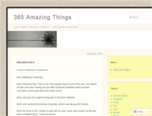 Tablet Screenshot of 365amazingthings.wordpress.com