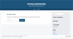 Desktop Screenshot of paypalcouponcode.wordpress.com