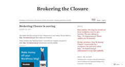 Desktop Screenshot of brokeringclosure.wordpress.com