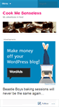 Mobile Screenshot of cookmesenseless.wordpress.com