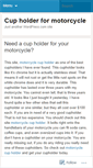 Mobile Screenshot of cupholderformotorcycle.wordpress.com