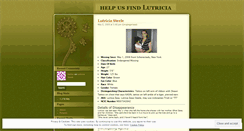 Desktop Screenshot of findlutriciasteele.wordpress.com