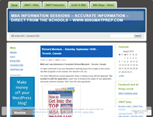Tablet Screenshot of mbainformationsessions.wordpress.com