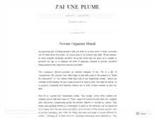 Tablet Screenshot of jaiuneplume.wordpress.com