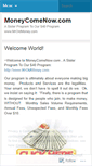 Mobile Screenshot of moneycomenowprogram.wordpress.com