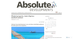 Desktop Screenshot of absolutedevelopments.wordpress.com