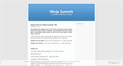 Desktop Screenshot of ninjasummit.wordpress.com