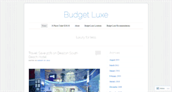 Desktop Screenshot of budgetluxe.wordpress.com