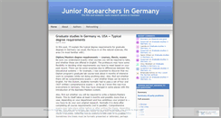 Desktop Screenshot of jrresearchersgermany.wordpress.com