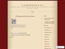 Tablet Screenshot of cmbrewster.wordpress.com