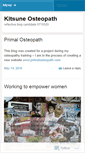 Mobile Screenshot of kitsuneosteopath.wordpress.com