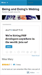 Mobile Screenshot of beinganddoing.wordpress.com