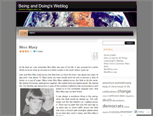 Tablet Screenshot of beinganddoing.wordpress.com