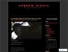 Tablet Screenshot of andrewsupina.wordpress.com