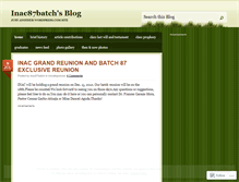 Tablet Screenshot of inac87batch.wordpress.com