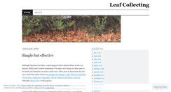 Desktop Screenshot of leafcollecting.wordpress.com