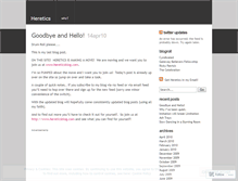 Tablet Screenshot of heretics.wordpress.com