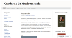 Desktop Screenshot of cuadernomusicoterapia.wordpress.com