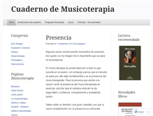 Tablet Screenshot of cuadernomusicoterapia.wordpress.com