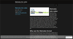 Desktop Screenshot of matroskacodec.wordpress.com