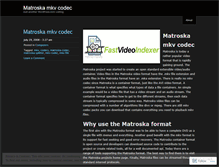 Tablet Screenshot of matroskacodec.wordpress.com