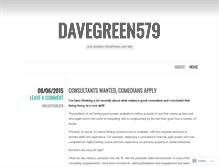 Tablet Screenshot of davegreen579.wordpress.com