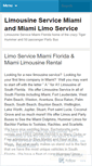 Mobile Screenshot of limoservicemiami.wordpress.com