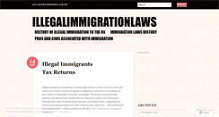 Desktop Screenshot of illegalimmigrationlaws.wordpress.com