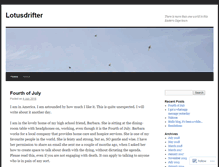 Tablet Screenshot of lotusdrifterdotcom.wordpress.com