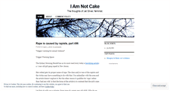 Desktop Screenshot of iamnotacake.wordpress.com