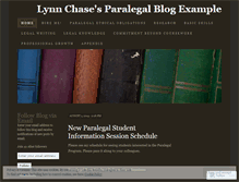 Tablet Screenshot of paralegalexample.wordpress.com